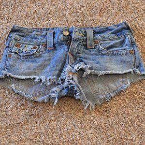 TRUE RELIGION JOEY CUT-OFF SHORTS